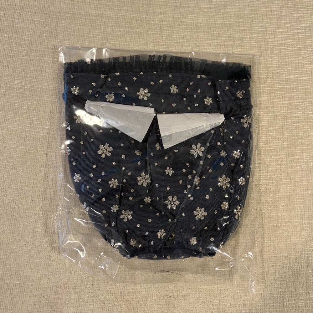 Free People Seasons Sparkle Mini Gift Sack Embroidered Pouch Bag Blue NWT NEW - Picture 7 of 12